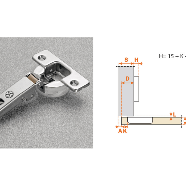 Cerniera per Mobili Decelerante 110° Serie 700 Silentia da avvitare Foro d.35 Sormonto 0 | Arturo Salice