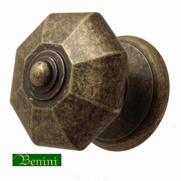 Pomolo Fisso Octagonal mm.90/80x80h Bronzo Yester | Benini