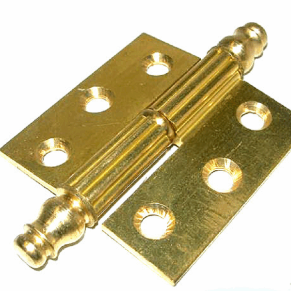 Cerniera Sfilabile Piana Piramide Rigata Ottone Lucido mm.40x40 Anta Tirare DX-SX