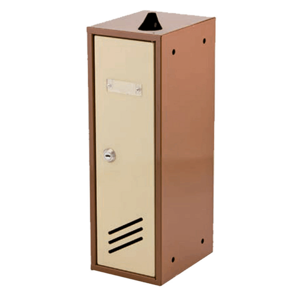 Cassetta Postale Mod.Cassia Verticale Tabacco/Beige mm.125x160x375h  Cab
