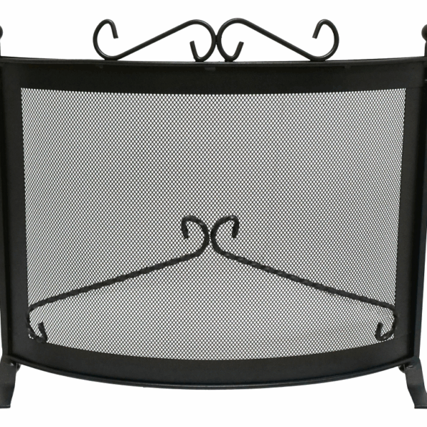 Parascintille Ferro Battuto Mod.Deco'curvo cm.60x52h