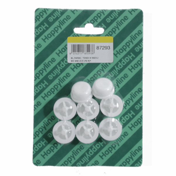 Paracolpi per Sedile Coprivaso Wc Tondi mm.23,5 Bianco in Blister Pezzi 8