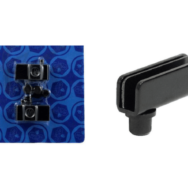 Cerniera Cristallo per Mobili Sh 81x400 Nera Dx-Sx in Blister Pezzi 2