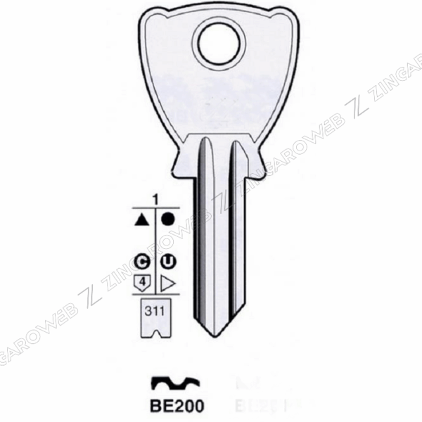 Chiave Grezza Serrature-Cilindro Beta Be1/Be200