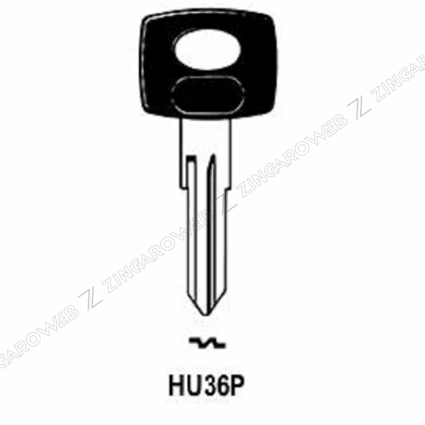 Chiave Grezza Auto-Moto Testa Plastica Huf Hf54p/Hu36p