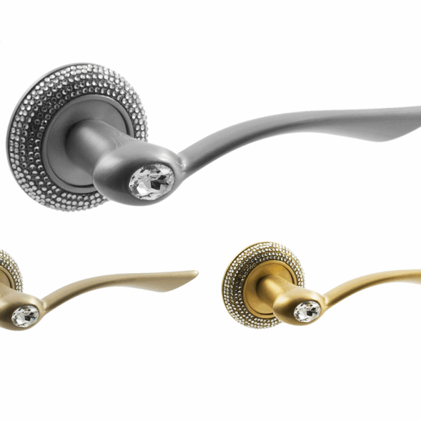 Maniglia Helios Crystal 2 Rosetta Tonda D.55x13h Bocchetta Foro Chiave varie finiture | Comit