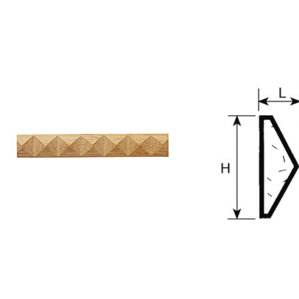 Cornice Legno Ramino Asta cm.244 H25x6l    Cof