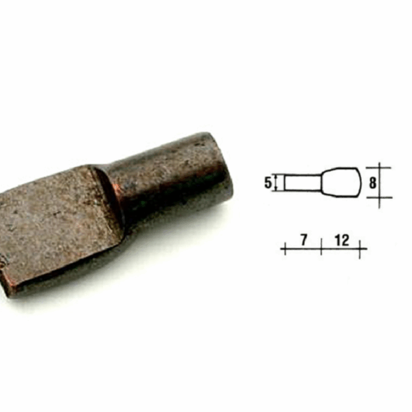 REGGIRIPIANO A PALETTA PER FORO mm.5 FERRO