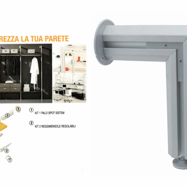 Profilo Alluminio Spot Sistem H220x25p Kit 1