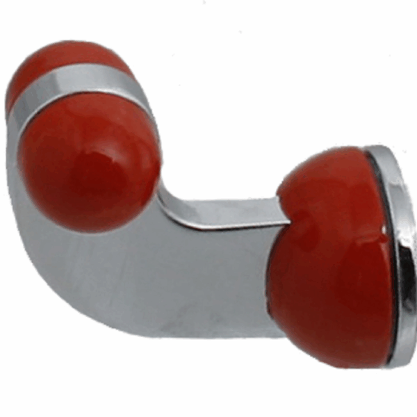 Portabito per Appenderia da Parete modello 33533 mm.60x125x55 Rosso-Cromo | Cosma