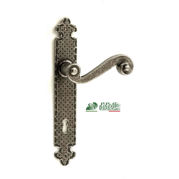 Maniglia Dolomiti 8x70 Placca mm.250x38 Ferro  Silver   Didieffe