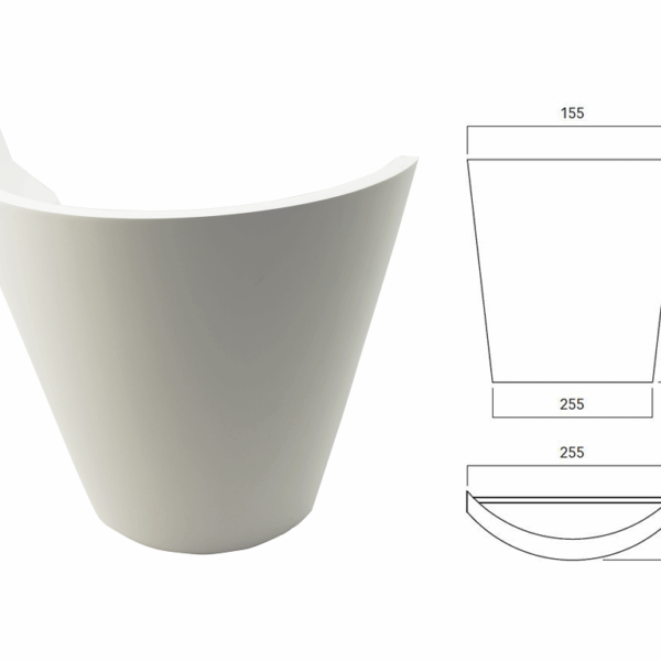 Applique da Parete in Gesso mm.250/150x230x13h E14 Kamiled | Dogi