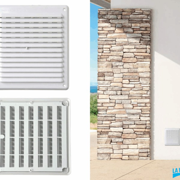 Griglia Rettangolare+Rete con Dosatore Bianco mm.204x230 | La Ventilazione