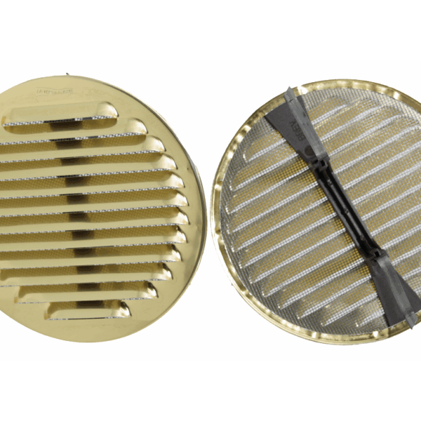 GRIGLIA TONDA MOLLE+RETE OTTONE NATURALE mm.150 VARIE MISURE  |  LA VENTILAZIONE