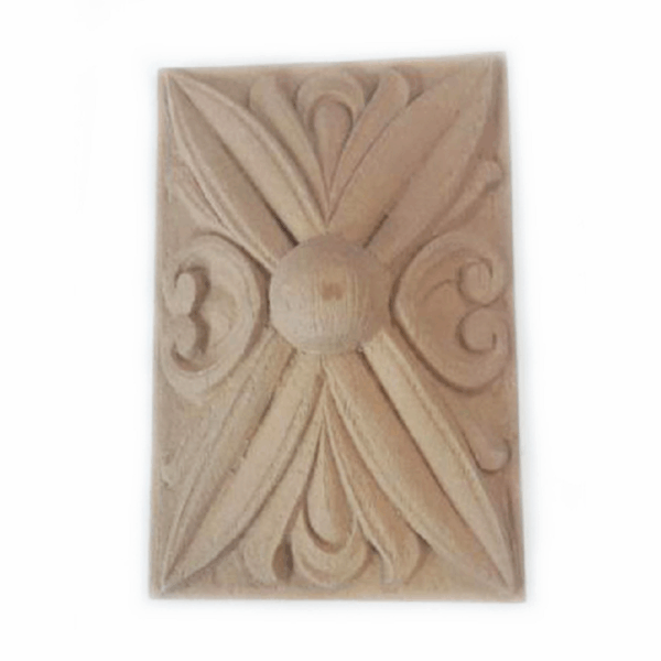 Rosetta Rettangolare Legno Composto E Resine Legno mm.50x70x13h   Ems