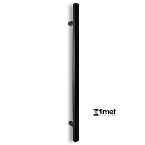 Maniglione Texas Diritto d.25x25 Interasse 600 mm.800x70h AISI304 Inox RAL 9005 Nero Opaco | Fimet Maniglie