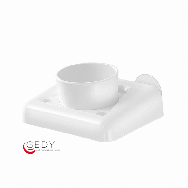 Portaspazzolino Modello G-Junior con Ventose Bianco | Gedy