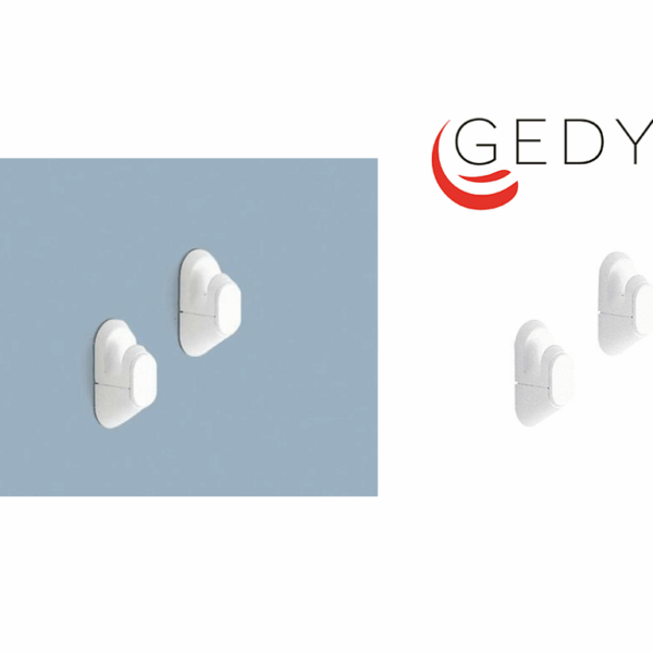 Gancio Portabito per Appenderia da Parete modello G-Junior mm.60x26x28h pz.2 Bianco | Gedy