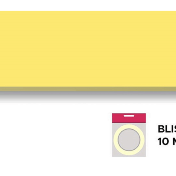 Bordo melaminico senza colla spessore 0,40 in blister da mt.10 Giallo h25 |  Bricomm