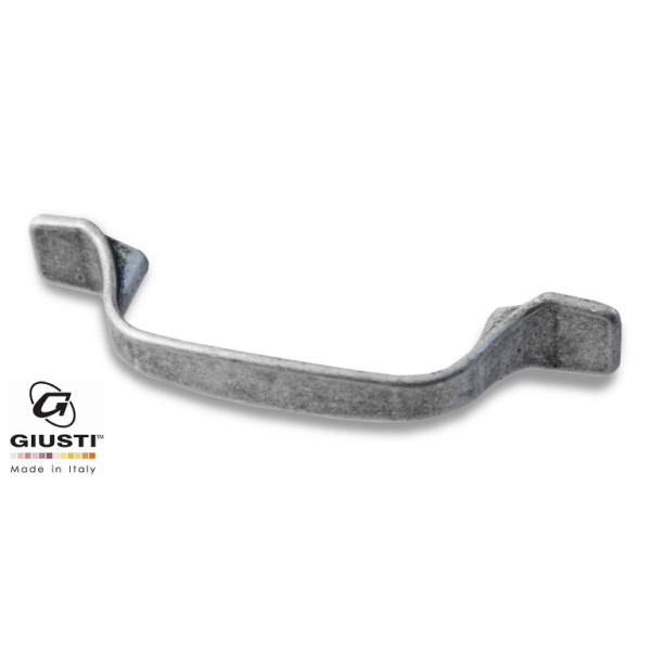 Maniglietta Mobile Interasse 64 mm.95x24x14 Argento Vecchio Brillante  Giusti