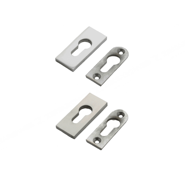 Bocchetta Rettangolare Foro Yale per Cilindro Europeo mm.30x70x5h AISI304 Acciaio Inox varie finiture | Reguitti Inox