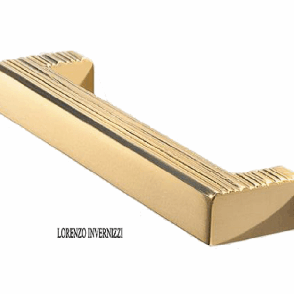 Maniglietta Mobile Interasse 96 mm.106x25h Oro Lucido  Invernizzi