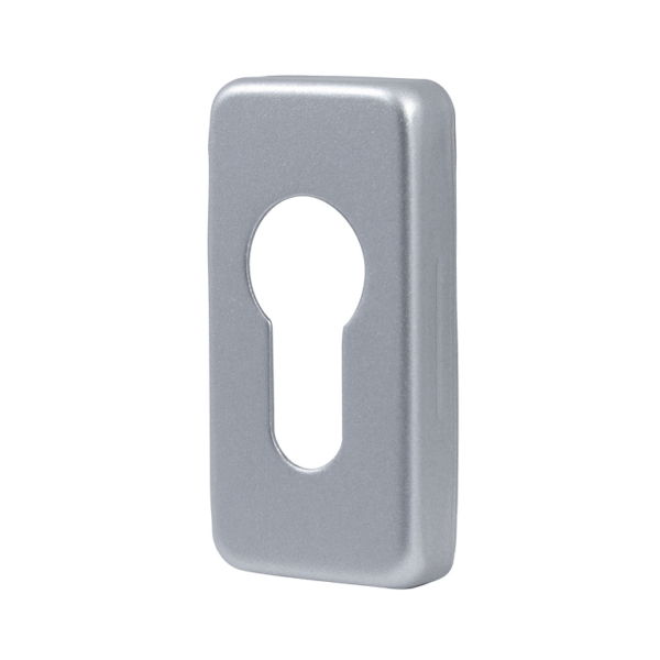 Bocchetta Rettangolare Foro Yale per Cilindro Europeo mm.30x60x10h Argento | La Valsabbia