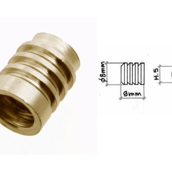 Bussoletta Tornita mm.7 Filettato MA5 Ottone | Maco