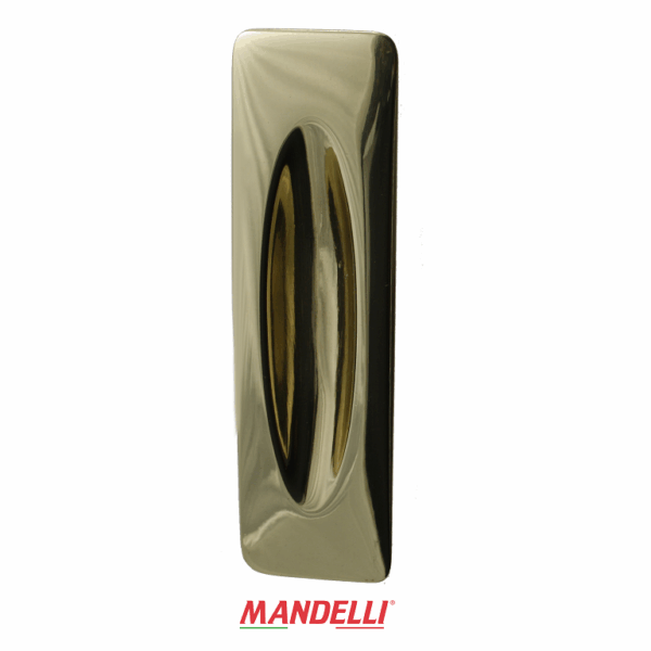 Maniglia Incasso Rettangolare Porta Scorrevole modello Alea mm.37x130 Senza Foro Chiave 03-Oro |Mandelli
