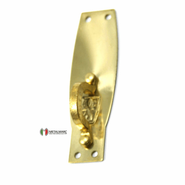 MANIGLIETTA MOBILE CON FORI ESTERNI LIBERTY VERTICALE DA 20x60 mm. OL OTTONE LUCIDO prodotta da METALMARC