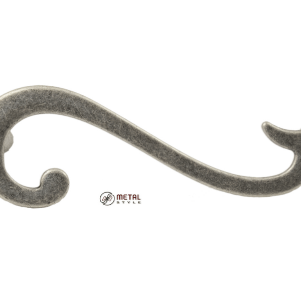 MANIGLIETTA MOBILE INTERASSE 96 mm.106x36h ARGENTO VECCHIO prodotto da   METAL STYLE