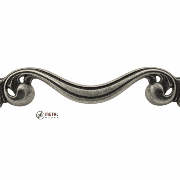 Maniglietta Mobile Interasse 96 mm.165x25h Aida Argento Vecchio   Metal Style