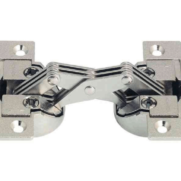 Cerniera ad Angolo Anta a Ribalta 45/90°Apertura 135gr mm.91x66 Nichelato |Mika