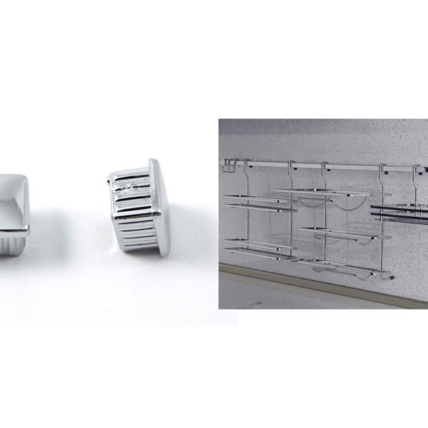 Copritesta Terminale  per Tubo Quadro mm.16x16 Abs Cromato  Manart