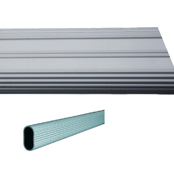Tubo Ovale Alluminio Rigato mm.30x15 Sp.1,3 Asta cm.300 Anodizzato  | Manart