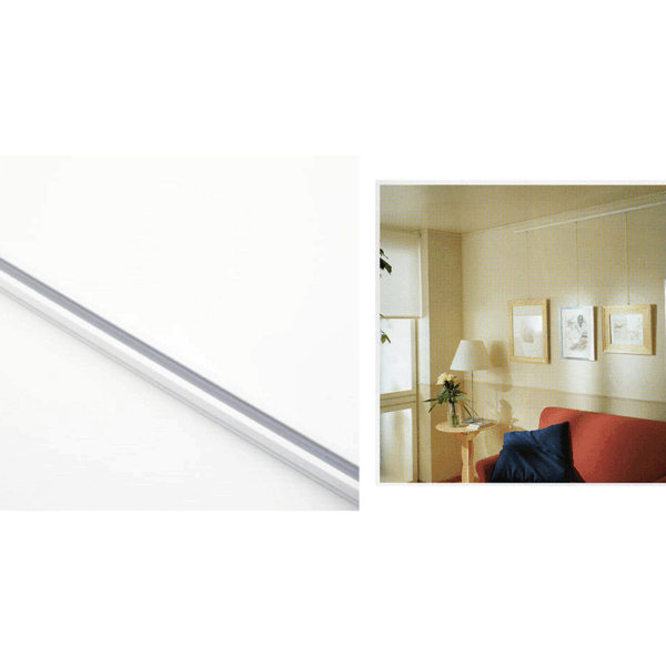 Profilo Orizzontale 15x10 Bianco cm.300 per Quadri-Tende | Mottura