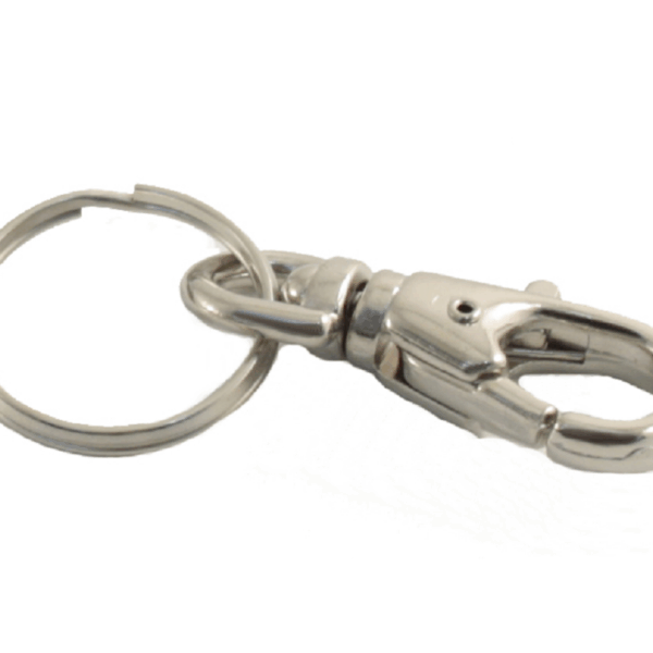 Moschettone Nichel con Anello mm.17