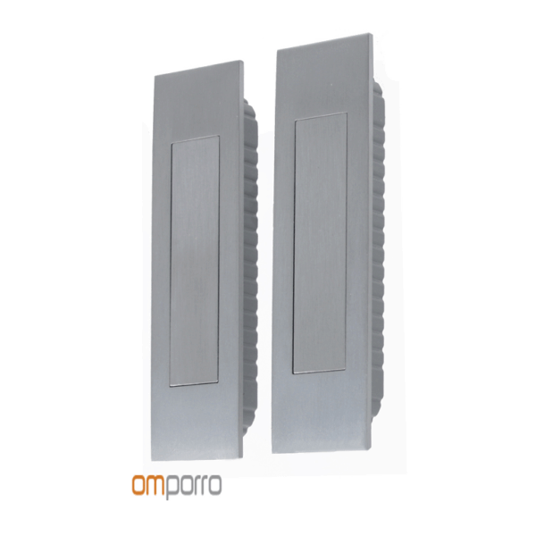 Maniglia Incasso Rettangolare Porta Scorrevole modello magnetica mm.162x45 Senza foro Chiave vari finiture | OMP Porro fine serie
