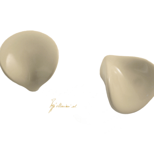 Pomolino Mobile Porcellana Tondo d.35x20h Avorio   Poggi & Mariani