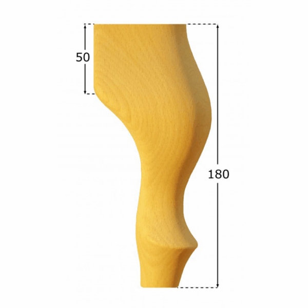 Piede Faggio D.60x60 Mm.180h  Pru