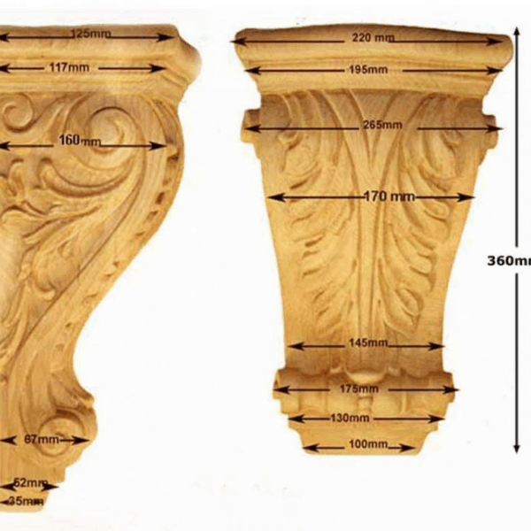 Capitello Legno Faggio w220xh360xd160  Pru