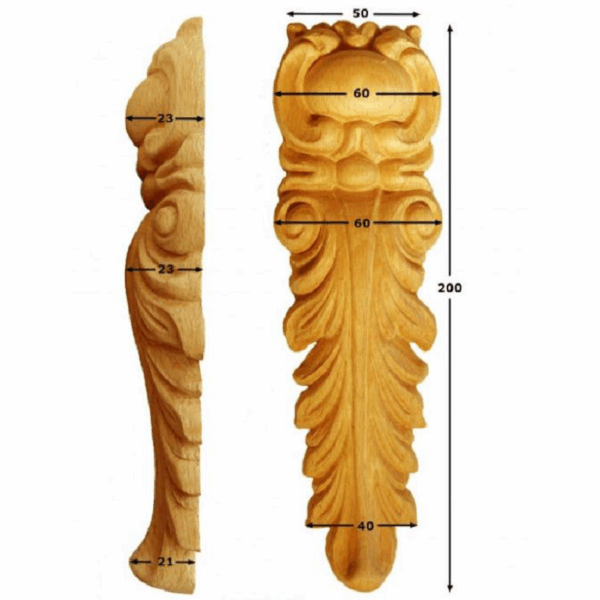CAPITELLO LEGNO FAGGIO W60xH200xD23-W80xH305xD25 prodotto da PRU