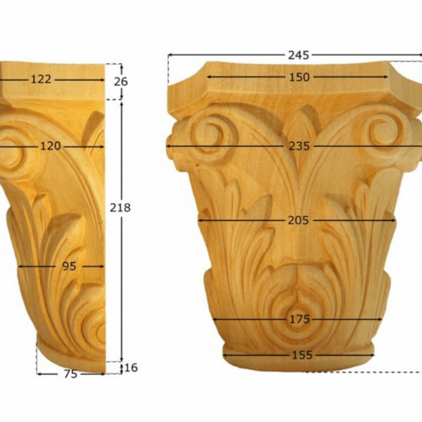 Capitello Legno Ayous w245xh260xd122   Pru
