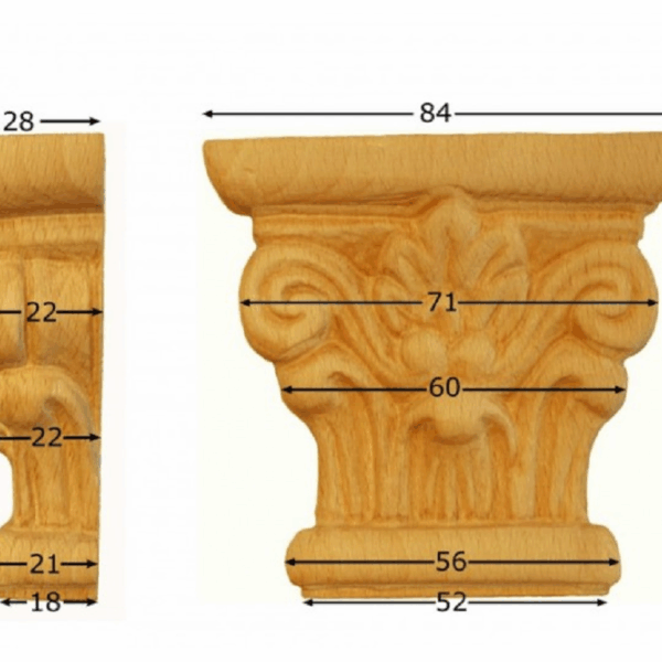 Capitello Legno Faggio w85xh75xd28  Pru