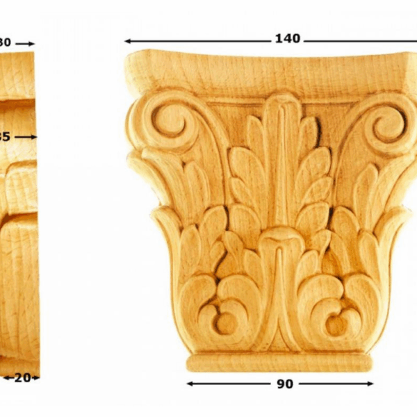 CAPITELLO LEGNO FAGGIO W205xH200xD50-W160xH160xD40-W140xH140xD35-W125xH125xD30-W100xH100xD35-W70xH70xD22 prodotto da PRU