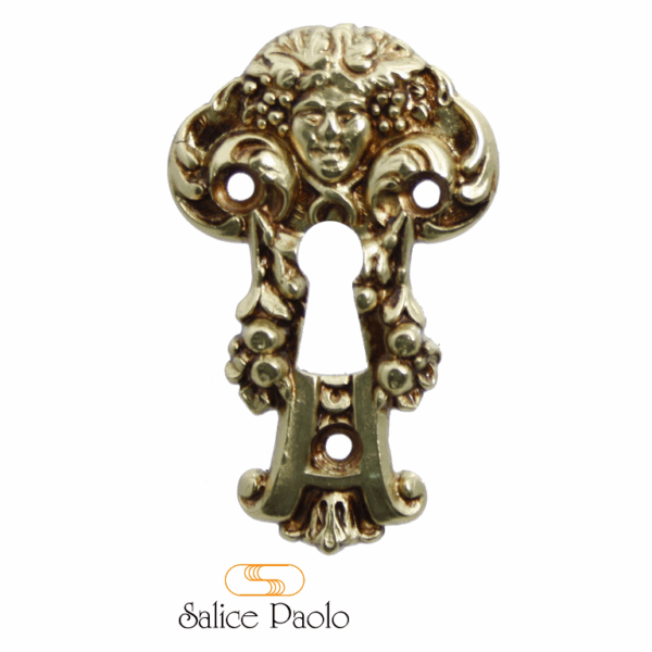 Bocchetta Vienna Foro Chiave mm.44x69 POV-Patinato Oro Vecchio | Salice Paolo