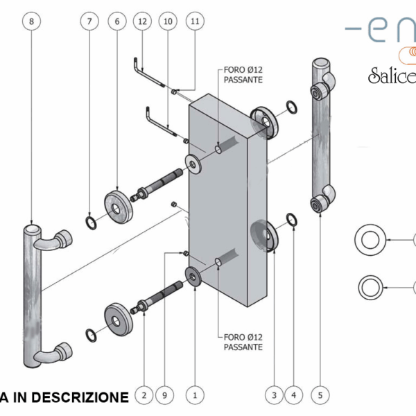 Montaggio Maniglione per Porta in Legno M1 Passante Accoppiato con Rosetta | Salice Paolo