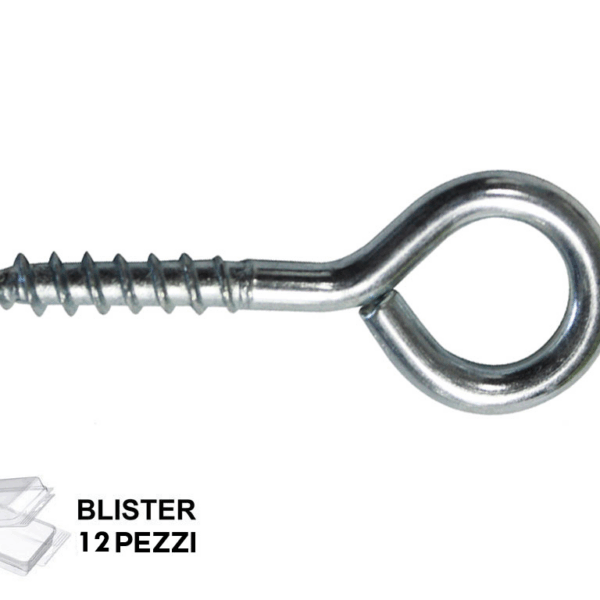 Occhiolo a Vite Legno Zincato in Blister da Pezzi 12 mm.18x40 | Puccioni
