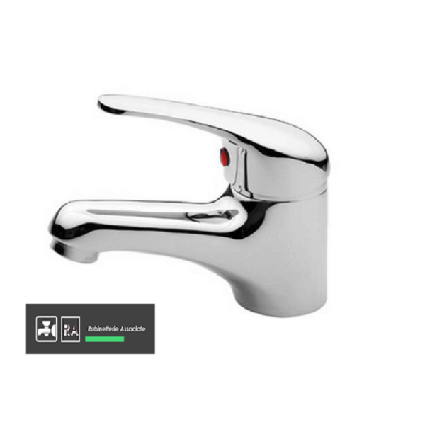 Miscelatore Lavabo Monoforo Modello Luna Scarico Automatico Cromo  A3526  Rubinetterie Associate