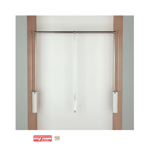 Saliscendi Oleodinamico Modello 3t Bianco Tubo Cromato cm.75-120   Servetto